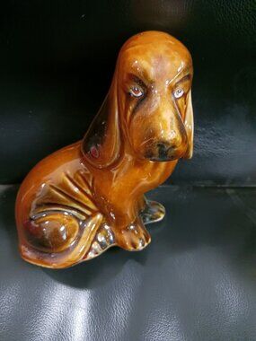 Vintage Ceramic Basset Hound Figurine